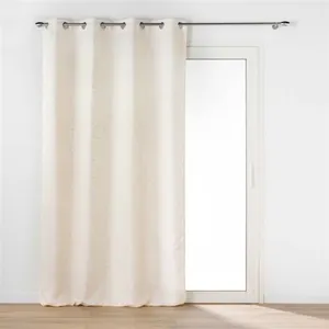 Rideau à illets Jacquard "Galilea" 140x260cm Naturel pas cher