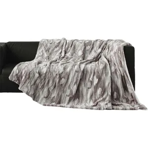Comparateur de prix : Douceur d'Intérieur Plaid en imitation fourrure doublé sherpa polyester gris 150 x 125