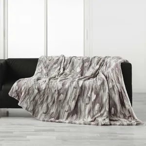 Comparateur de prix : Plaid Imitation Fourrure "Caribou" 180x220cm Naturel