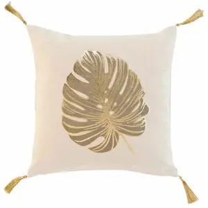 Comparateur de prix : Douceur d'Intérieur Coussin Déco - PARIS PRIX - Mogador - 40x40cm - Beige - Déhoussable - Tendance