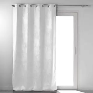 Rideau Occultant "Mélodie" 135x240cm Blanc pas cher
