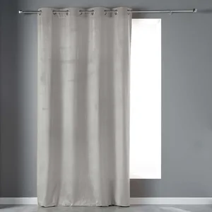 Douceur d'Intérieur VELVETINE Rideau, Polyester, Gris, 140 x 240 CM pas cher