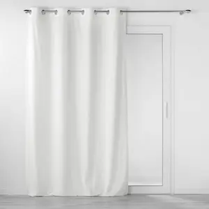 Comparateur de prix : Douceur d'Intérieur Rideau tamisant à oeillets 140 x 260 cm velours reflief Velouriane Blanc