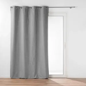 Comparateur de prix : Douceur d'Intérieur Rideau à oeillets avec doublure amovible (140x260 cm - Gris)
