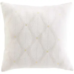 Douceur d'intérieur - Coussin Déhoussable (45 x 45 cm) Maho Blanc, Pol...