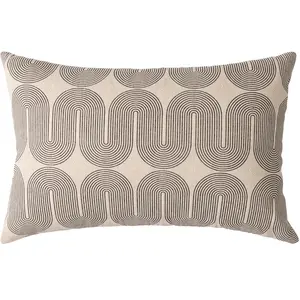 Coussin déhoussable polycoton noir 40x60cm