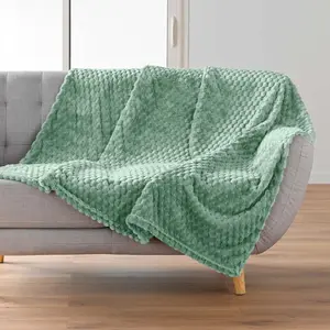Comparateur de prix : Douceur d'intérieur - Plaid (125 x 150 cm) Mini Frosty Sauge, Flanelle...