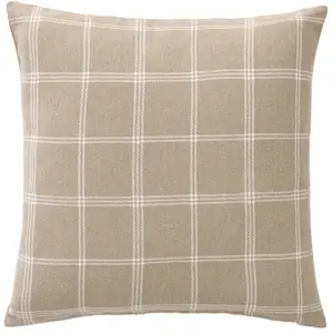 Coussin déhoussable tissu tissé sable 45x45 cm pas cher