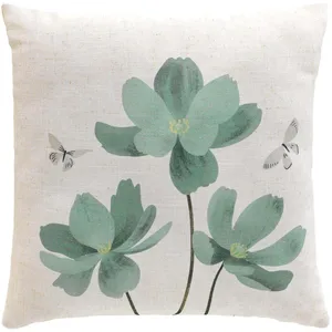 Comparateur de prix : GENERIQUE Coussin Déco Imprimé Palmiflore 45x45cm Vert