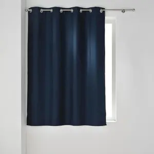 Douceur D'interieur Rideau Court Occultant À ?Illets En Chambray Uni pas cher