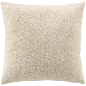 DOUCEUR D'INTERIEUR Coussin déhoussable en bouclette unie Naturel 45x45 cm pas cher