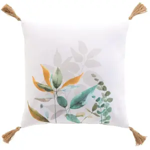 Douceur D'intérieur - Coussin dehous. compr. pompons 40 x 40 cm coton/... pas cher