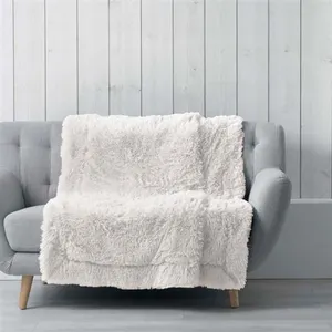 Comparateur de prix : Bricoline - Plaid 180 X 220 Cm Imitation Fourrure Marilou Naturel