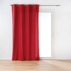 Comparateur de prix : Rideau à oeillets 135 x 260 cm   polycoton   Twily Rouge