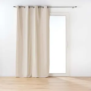 rideau a oeillets 135 x 260 cm coton/polyester recyclé twily pas cher