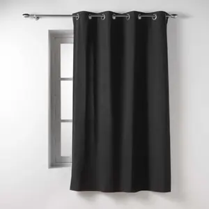 Comparateur de prix : Rideau Petite Hauteur 135 x 180 cm   Coton/Polyester   Twily Noir