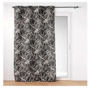 Comparateur de prix : Douceur d'Intérieur Rideau tamisant 140 x 280 cm polyester imprimé Cabana Noir