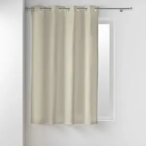 DOUCEUR D'INTÉRIEUR Rideau a oeillets 135 x 180 cm isolantthermique microfibre Micropolar Lin pas cher