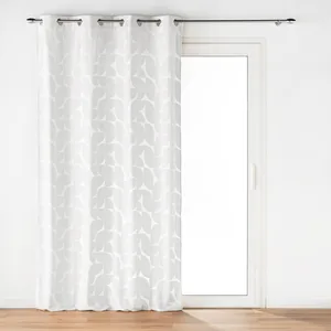 Douceur D'intérieur - Rideau a oeillets 135 x 260 cm velours devore ge... pas cher