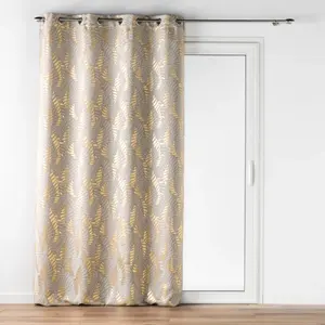 douceur d'intérieur, Rideau à Oeillets (140 x 260 cm) Lyra Taupe, Occu... pas cher