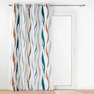 Bricoline - Rideau A Oeillets 140 X 260 Cm Polyester Imprime Lisana pas cher