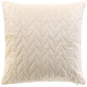 Comparateur de prix : Housse De Coussin +encart 40 X 40 Cm Velours Uni Daisy Naturel