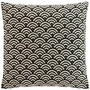 Comparateur de prix : Coussin Déco Chenille "Minela" 45x45cm Noir