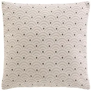 Coussin Déco Chenille "Minela" 45x45cm Naturel