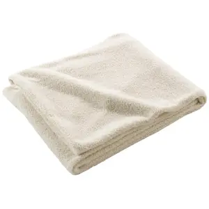 Comparateur de prix : Plaid bouclette unie Wooly Naturel 180x220 - Douceur Dintérieur