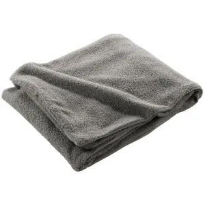 Comparateur de prix : douceur d'intérieur, Plaid (180 x 220 cm) Wooly Gris, Bouclette Unie
