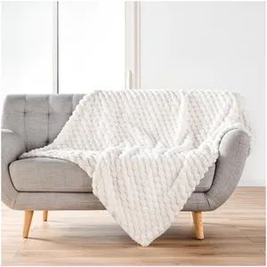 Comparateur de prix : Plaid 125 x 150 cm imitation fourrure/sherpa frosty Sans