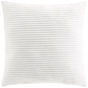 Coussin Déhoussable 45 x 45 cm   Velours Relief   Nils Blanc