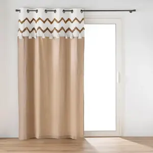 Comparateur de prix : Rideau à Oillets Avec Pompons Azari 140x240cm Camel