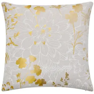 Comparateur de prix : Coussin Déco Imprimé Métallisé "Anassia" 45x45cm Beige