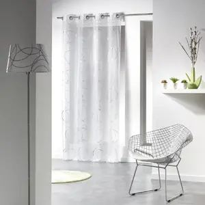 Comparateur de prix : douceur d'Intérieur Panneau a oeillets 140 x 240 cm voile imprime argent bully Blanc