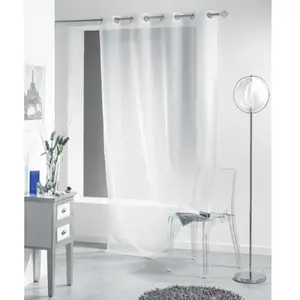 Comparateur de prix : Douceur d'Intérieur Voilage à Oeillets (140 x 240 cm) Lissea Blanc, Voile Sablé