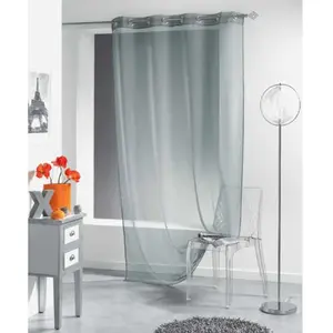 Comparateur de prix : Douceur d'Intérieur Voilage à oeillets - 140 x 240 cm - Lissea - Gris - Livraison gratuite