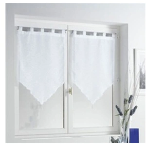Comparateur de prix : Paire pompon passants 2 x 45 x 160 cm voile sable lissea Blanc