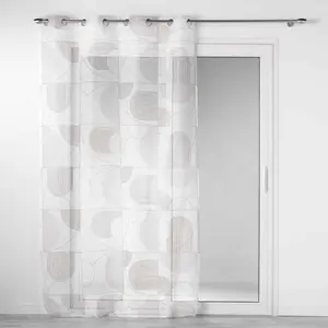 Douceur d'Intérieur Rideau Voilage - Esquisse - 140x240cm - Blanc - illets - Synthétique pas cher