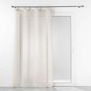 Comparateur de prix : Douceur d'Intérieur Voilage a oeillets bois 140 x 240 cm voile tissé Minalisa Beige