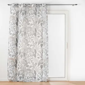 Douceur d'Intérieur Bricoline - Voilage a oeillets 140 x 240 cm voile sablé imprimé Tilda Blanc pas cher
