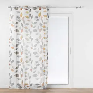 Douceur d'Intérieur Panneau a oeillets 140 x 240 cm voile sable imprime vahine Sans pas cher
