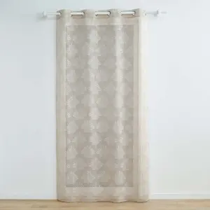Voilage - DOUCEUR D'INTERIEUR - Levita - illets - 140 x 240 cm - Taupe pas cher