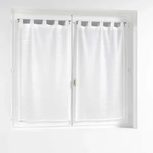 Comparateur de prix : Douceur d'Intérieur, Paire de Voilages à Passants (2 x 60 x 90 cm) Naomie, Maille