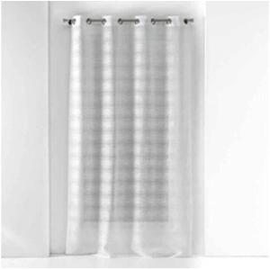 Rideau Voilage à Oillets Effie 140x280cm Gris pas cher