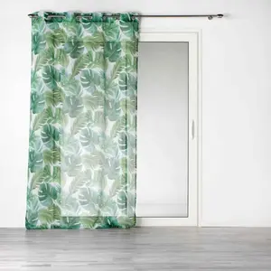 Comparateur de prix : Douceur d'Intérieur Bricoline - Panneau a oeillets 140 x 240 cm voile sable imprime rio Blanc