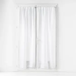 Comparateur de prix : DOUCEUR D'INTÉRIEUR Paire droite passe tringle 2 x 70 x 200 cm voile sable lissea Blanc