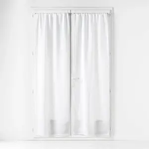Comparateur de prix : DOUCEUR D'INTERIEUR Paire de Voilages Haltona Blanc - Effet Lin Tissé 70x200 cm