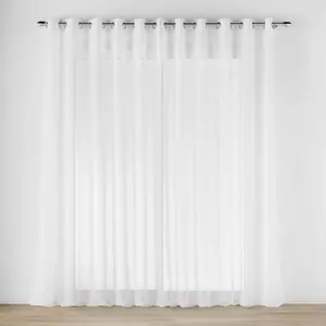 Comparateur de prix : Voilage baie vitrée a oeillets 400 x 240 cm voile tissé Carlin Naturel