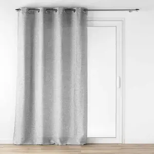 Voilage A Oeillets 140 X 240 Cm Effet Lainage Loulaine Gris pas cher